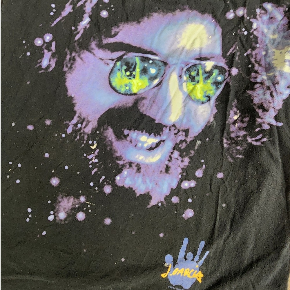 🌌VTG Jerry Garcia Liquid Blue 2XL Cosmic Grateful Dead Graphic Tee Y2K band Tee - Picture 2 of 10
